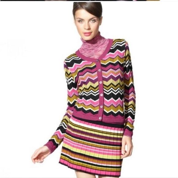 MISSONI FOR TARGET Glitter ZigZag Knit Cardigan - Size Medium - Picture 1 of 6